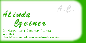 alinda czeiner business card